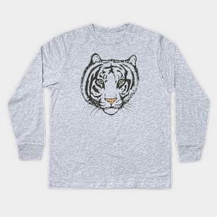 Tiger Illustration Kids Long Sleeve T-Shirt